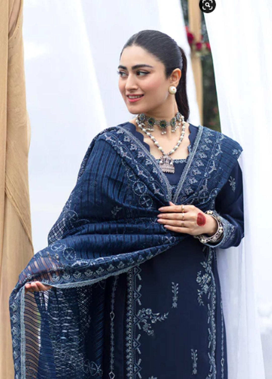 Florent Embroidered Lawn Suits Unstitched 3 Piece FL23LE FL-8A - Luxury Eid Collection