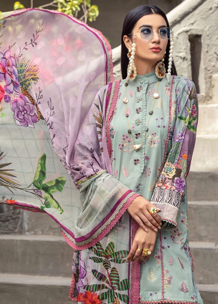 Florent Embroidered Lawn Suits Unstitched 3 Piece FL21LL D-01A - Summer Collection