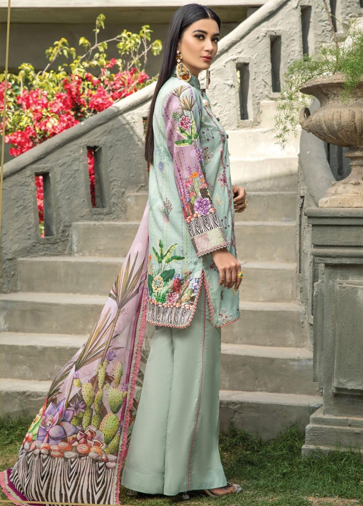 Florent Embroidered Lawn Suits Unstitched 3 Piece FL21LL D-01A - Summer Collection