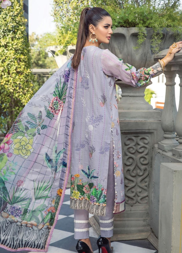 Florent Embroidered Lawn Suits Unstitched 3 Piece FL21LL D-01B - Summer Collection
