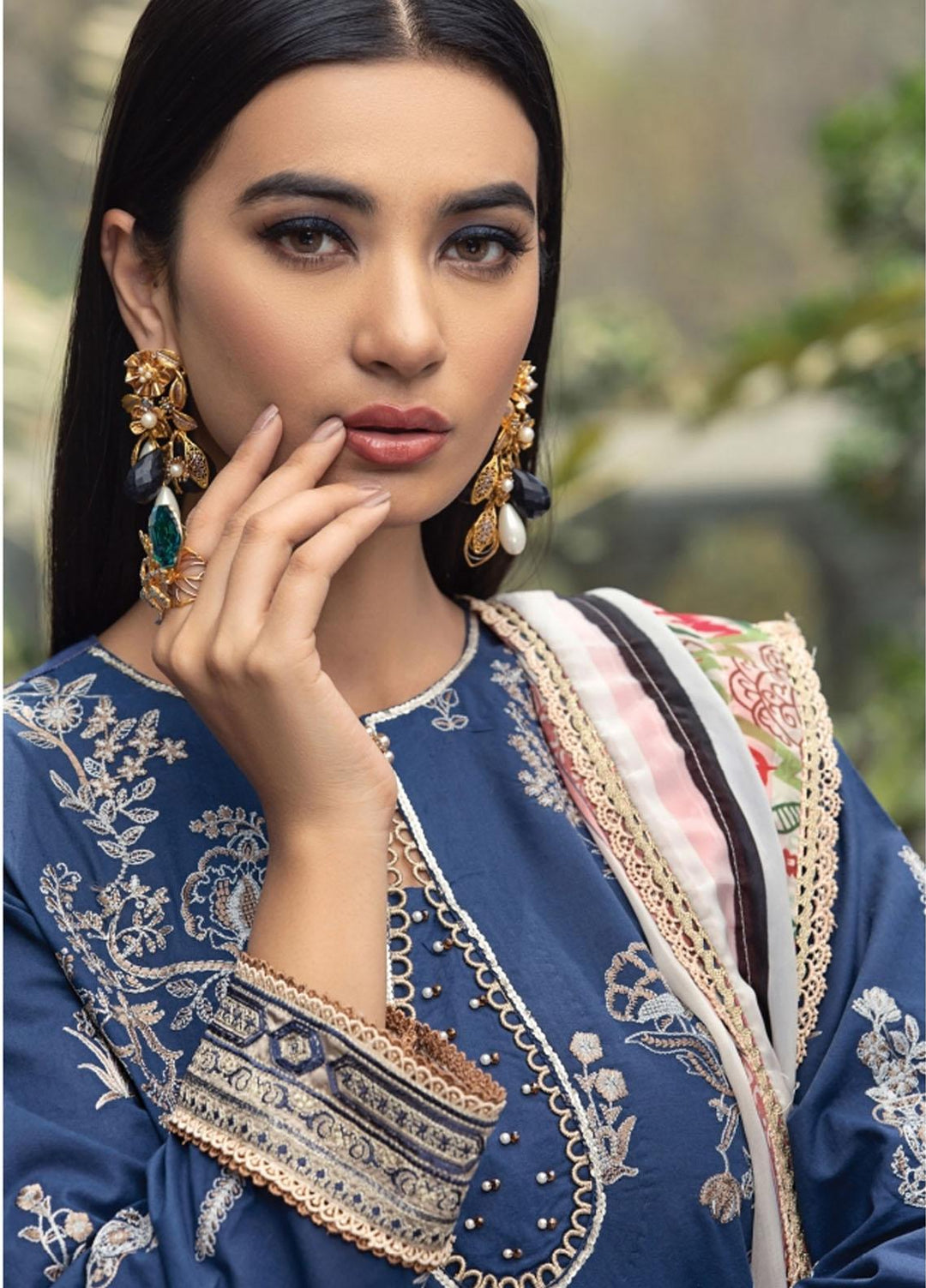 Florent Embroidered Lawn Suits Unstitched 3 Piece FL21LL D-06A - Summer Collection