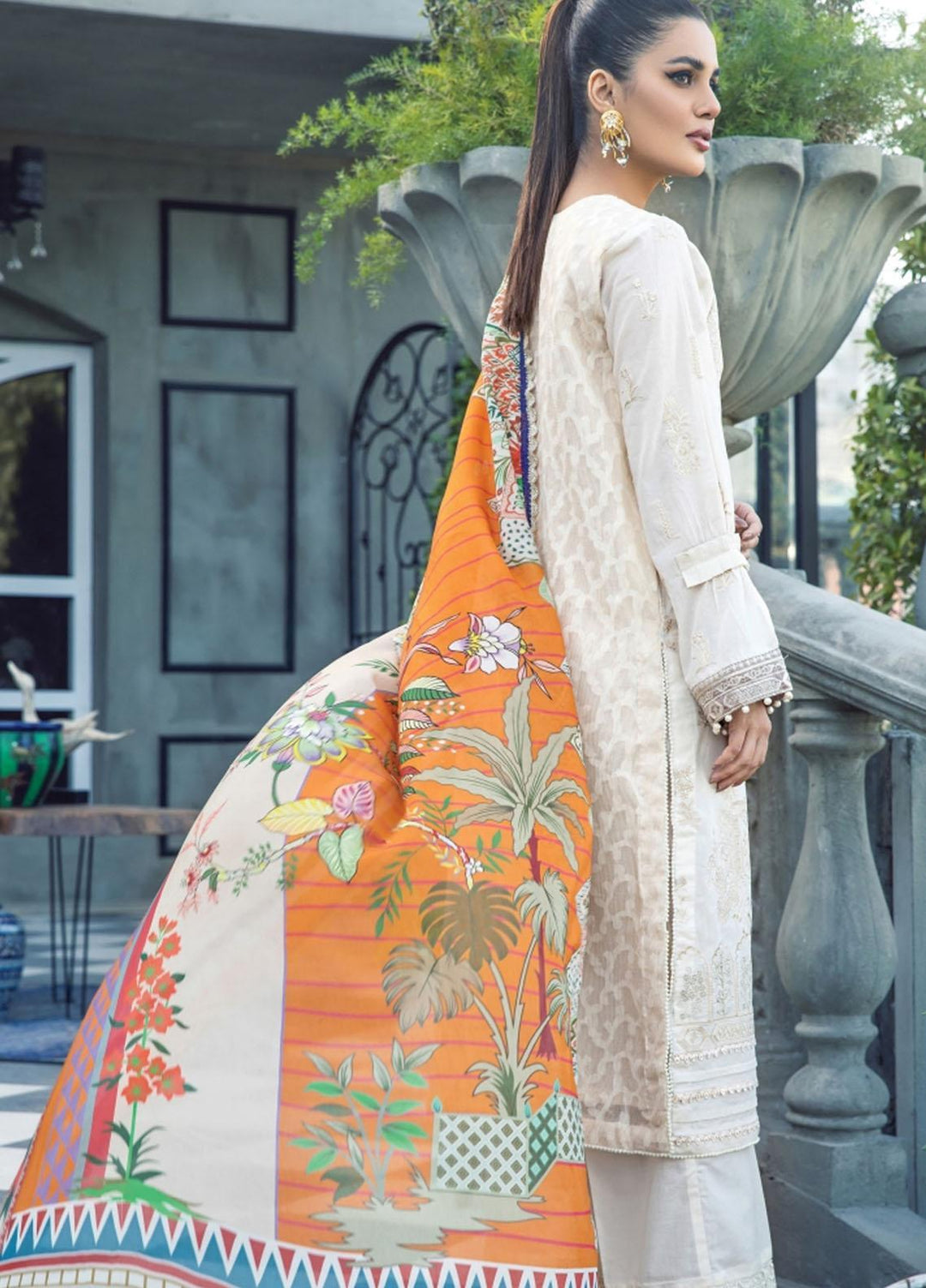 Florent Embroidered Lawn Suits Unstitched 3 Piece FL21LL D-06B - Summer Collection