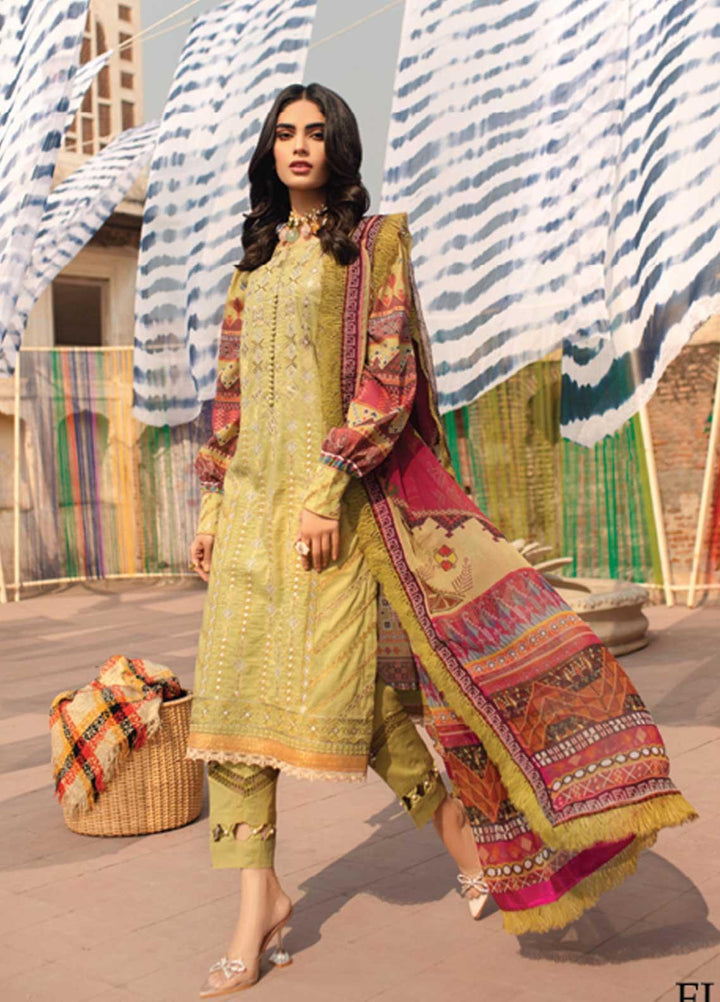 Florent Embroidered Lawn Suits Unstitched 3 Piece F21SS 2B - Luxury Collection