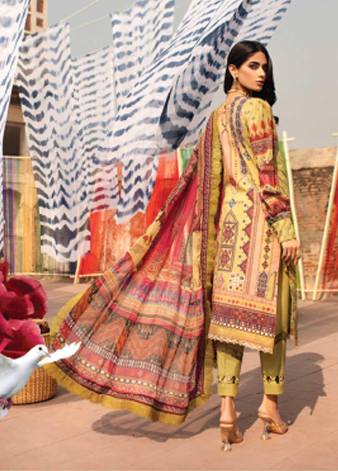 Florent Embroidered Lawn Suits Unstitched 3 Piece F21SS 2B - Luxury Collection