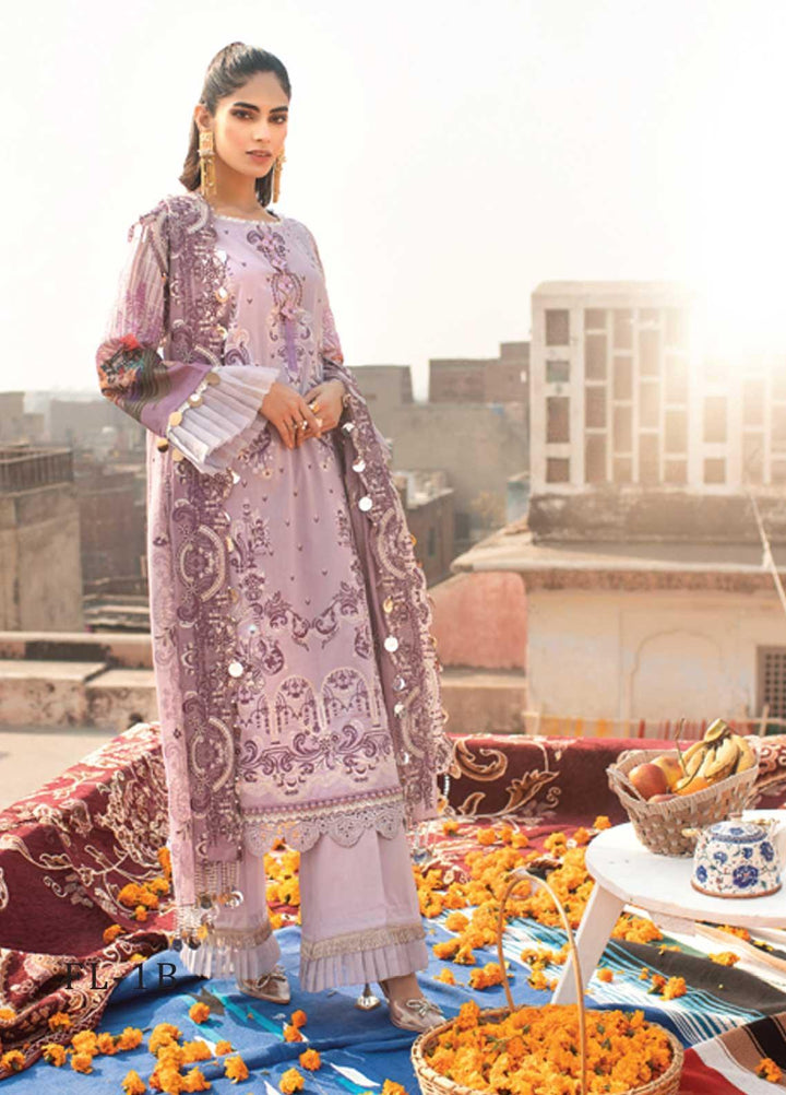 Florent Embroidered Lawn Suits Unstitched 3 Piece F21SS 5A - Luxury Collection