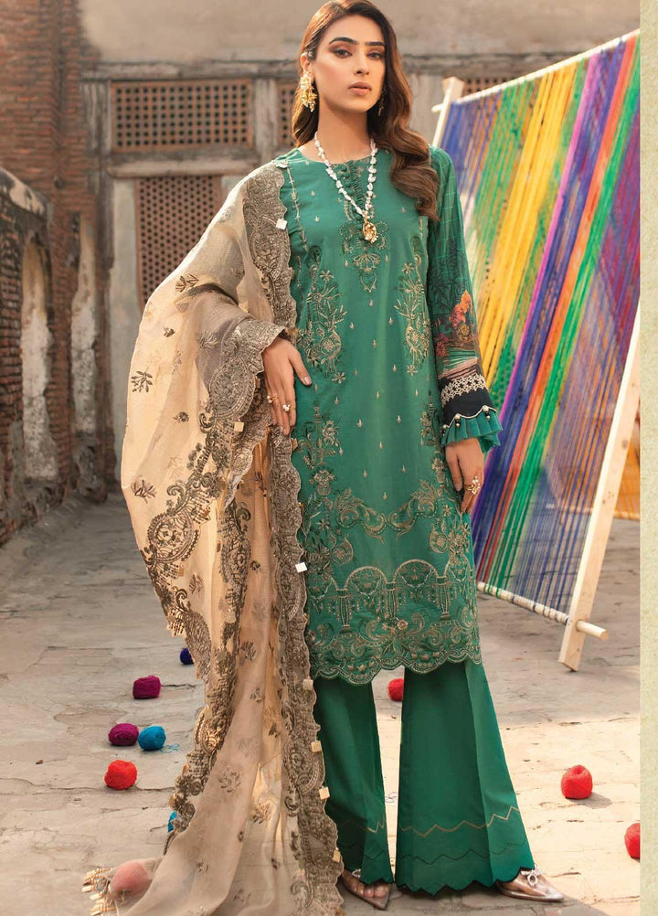 Florent Embroidered Lawn Suits Unstitched 3 Piece F21SS 5B - Luxury Collection