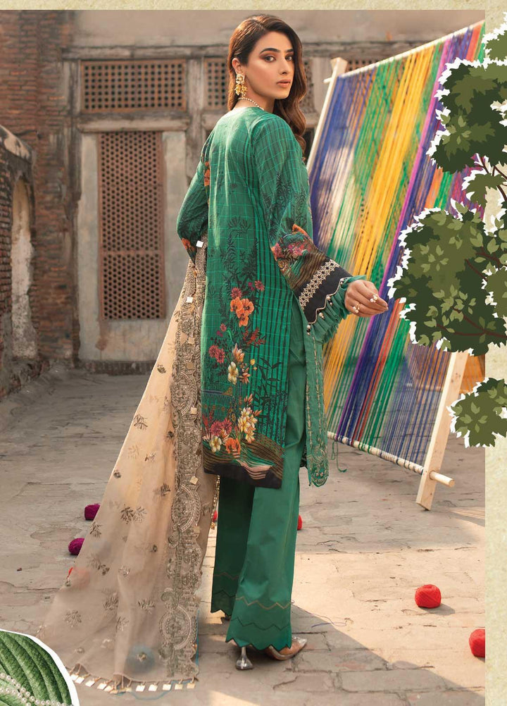 Florent Embroidered Lawn Suits Unstitched 3 Piece F21SS 5B - Luxury Collection