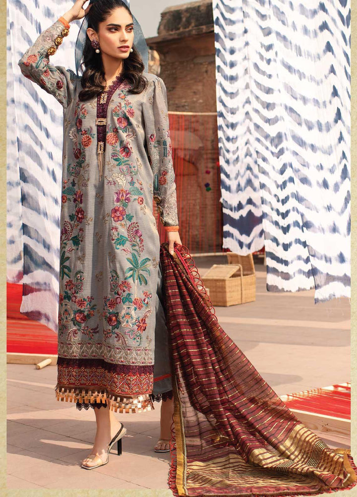 Florent Embroidered Lawn Suits Unstitched 3 Piece F21SS 6B - Luxury Collection