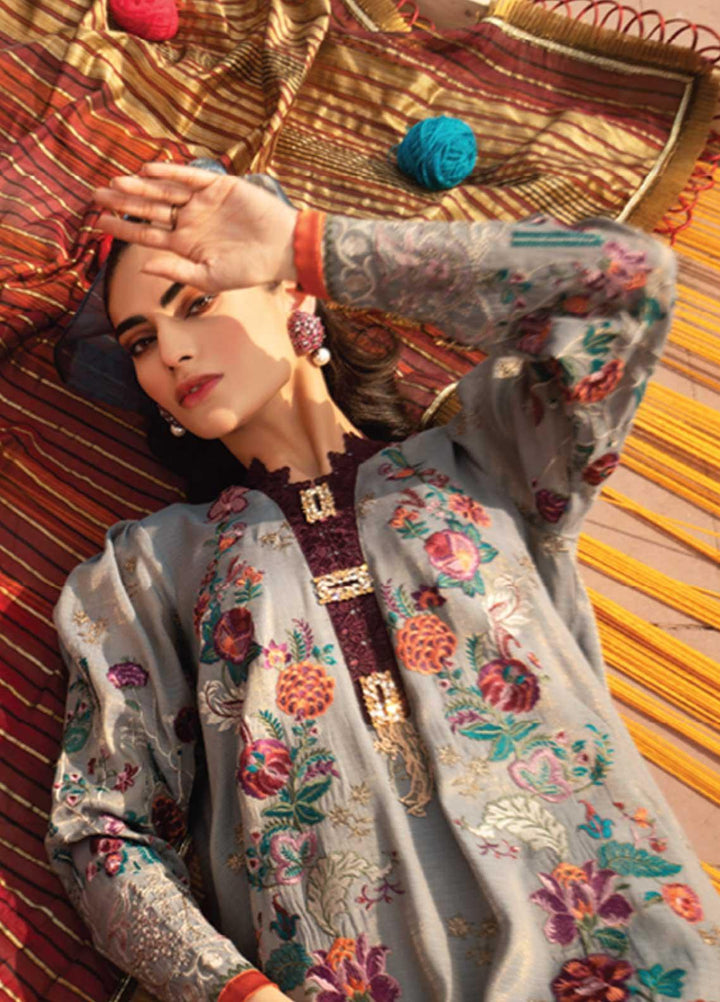 Florent Embroidered Lawn Suits Unstitched 3 Piece F21SS 6B - Luxury Collection
