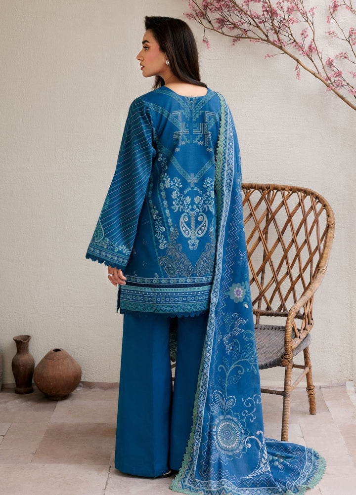 Florent Printed Lawn Suits Unstitched 3 Piece FL25PL FL-1A - Summer Collection