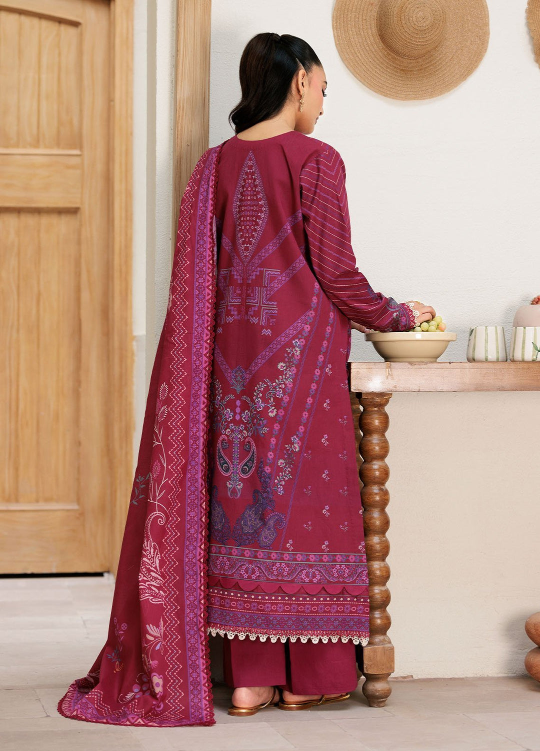 Florent Printed Lawn Suits Unstitched 3 Piece FL25PL FL-1B - Summer Collection