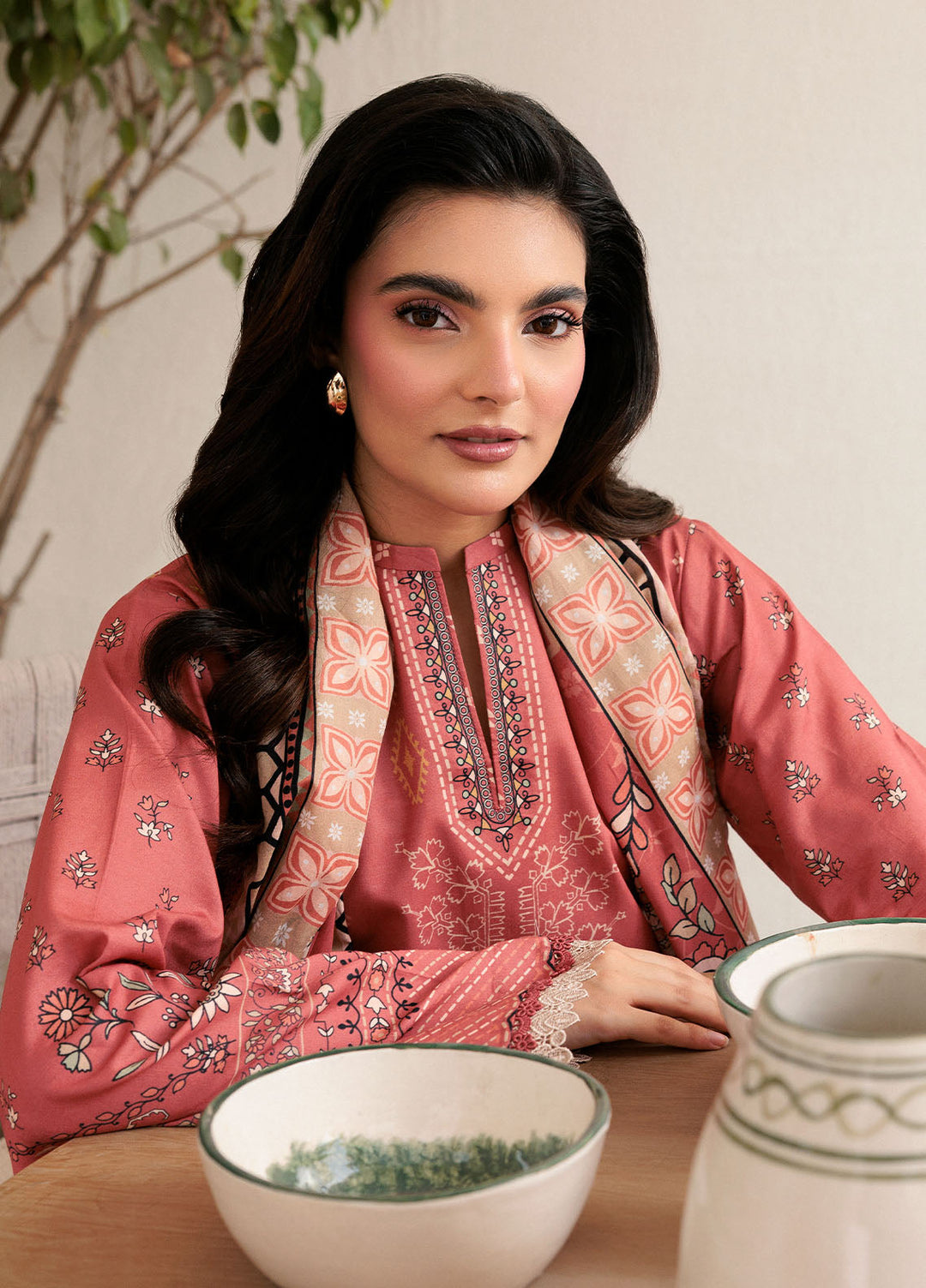 Florent Printed Lawn Suits Unstitched 3 Piece FL25PL FL-2A - Summer Collection