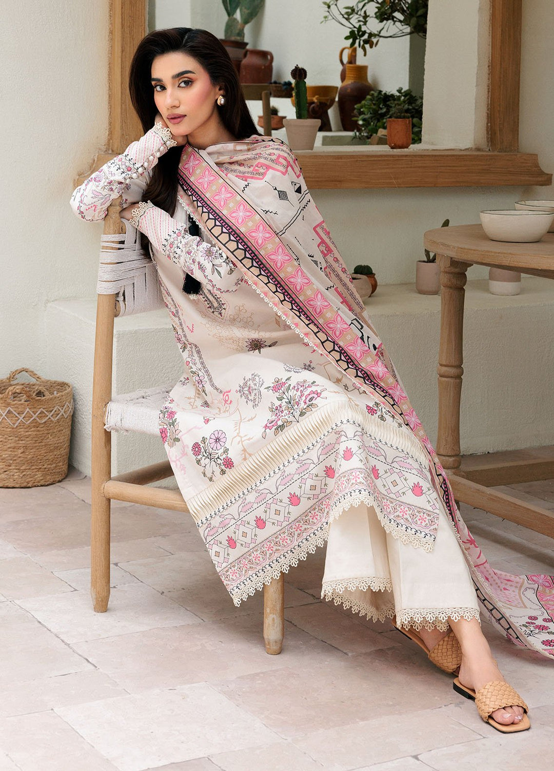 Florent Printed Lawn Suits Unstitched 3 Piece FL25PL FL-2B - Summer Collection
