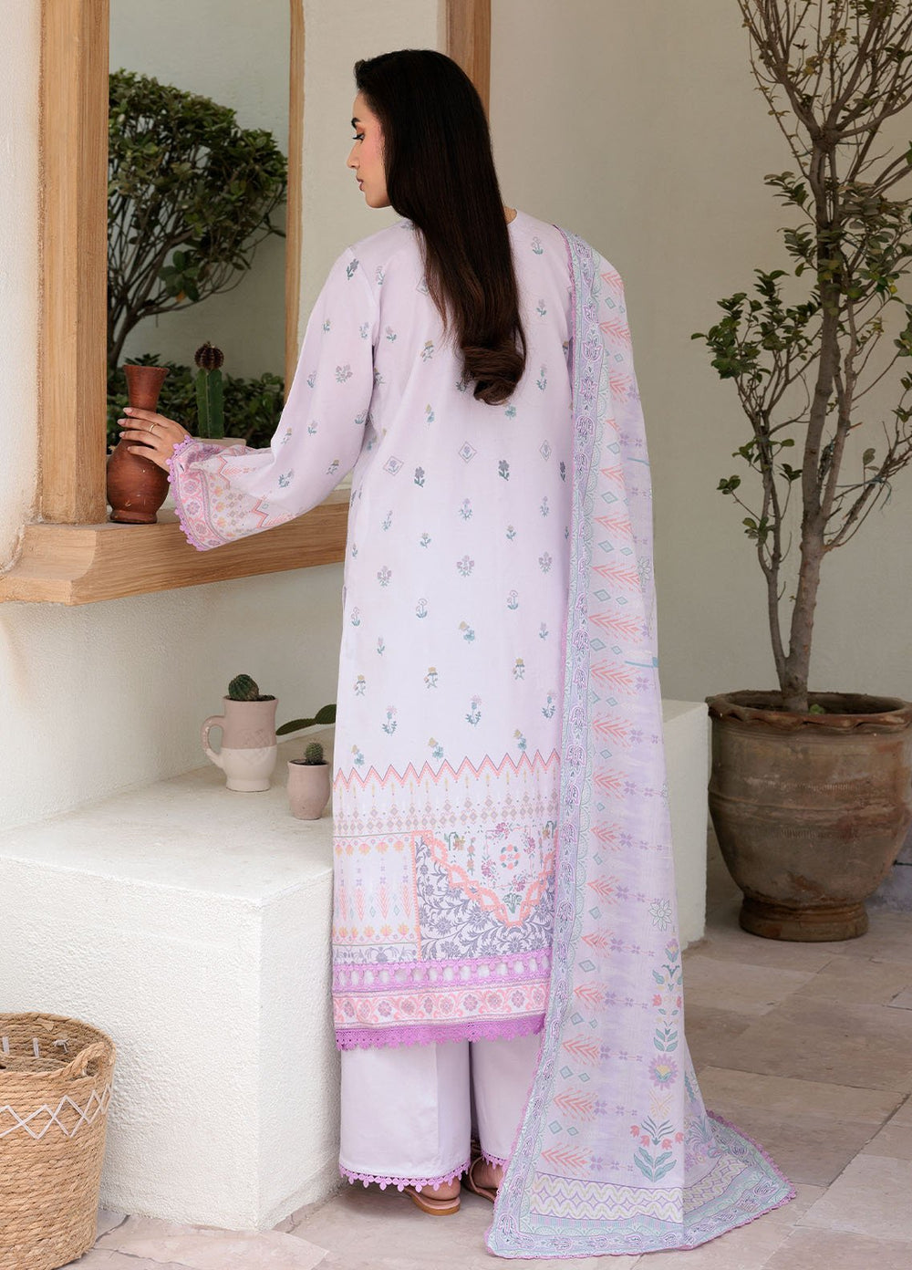 Florent Printed Lawn Suits Unstitched 3 Piece FL25PL FL-3A - Summer Collection