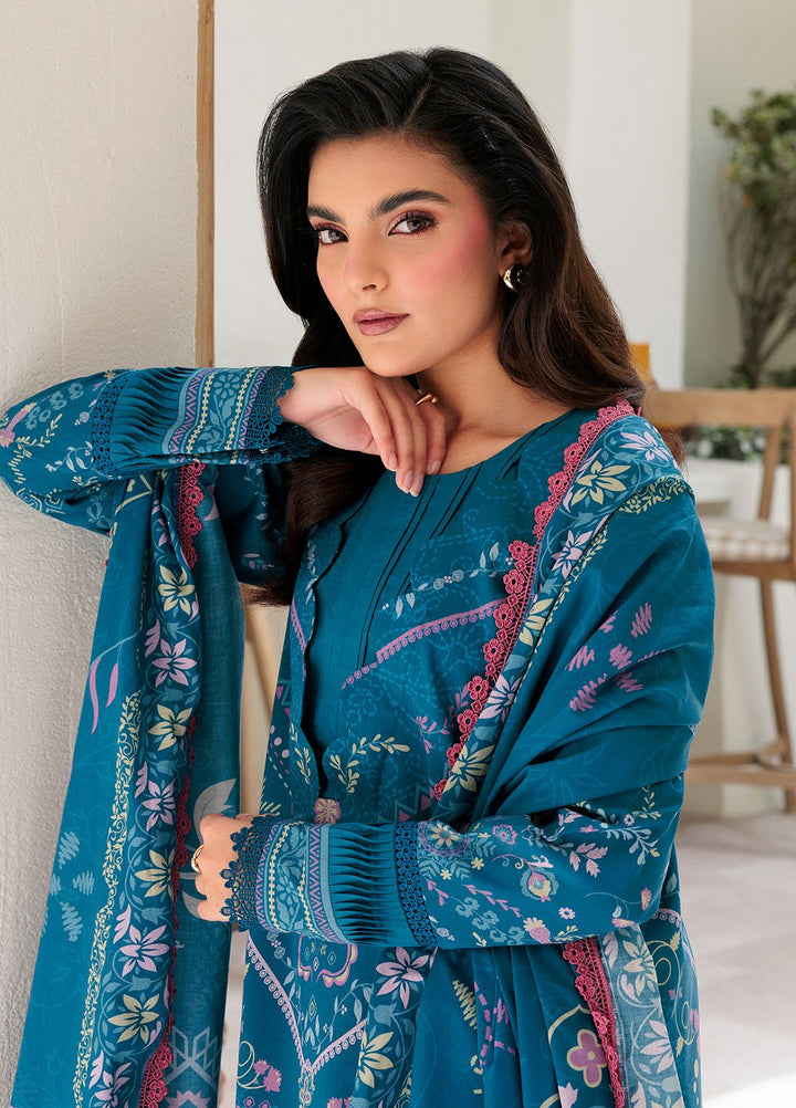 Florent Printed Lawn Suits Unstitched 3 Piece FL25PL FL-4A - Summer Collection