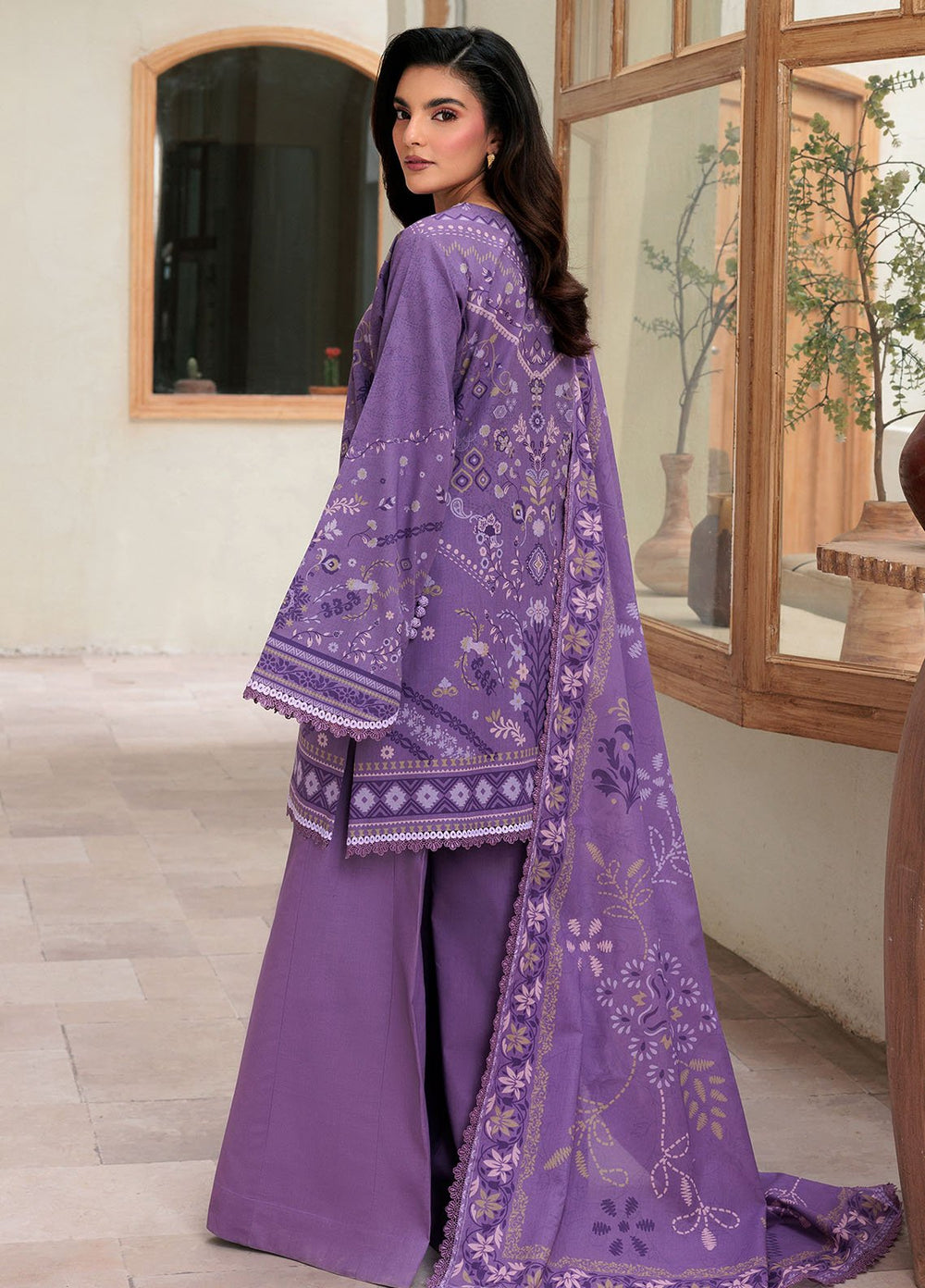 Florent Printed Lawn Suits Unstitched 3 Piece FL25PL FL-4B - Summer Collection