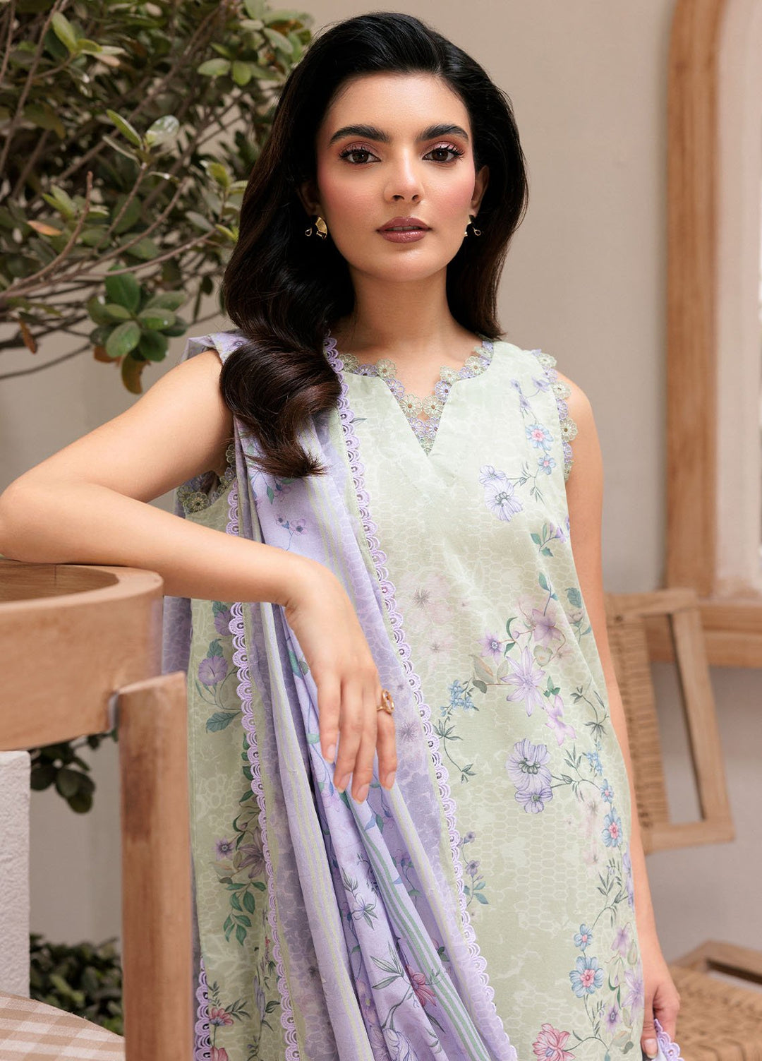 Florent Printed Lawn Suits Unstitched 3 Piece FL25PL FL-6A - Summer Collection