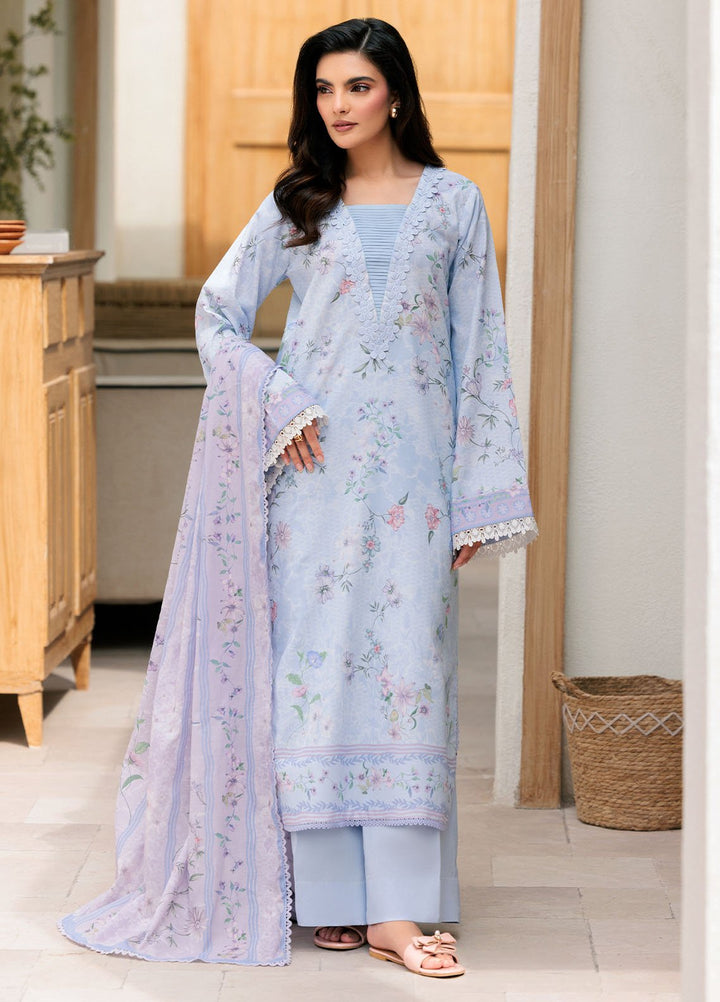 Florent Printed Lawn Suits Unstitched 3 Piece FL25PL FL-6B - Summer Collection