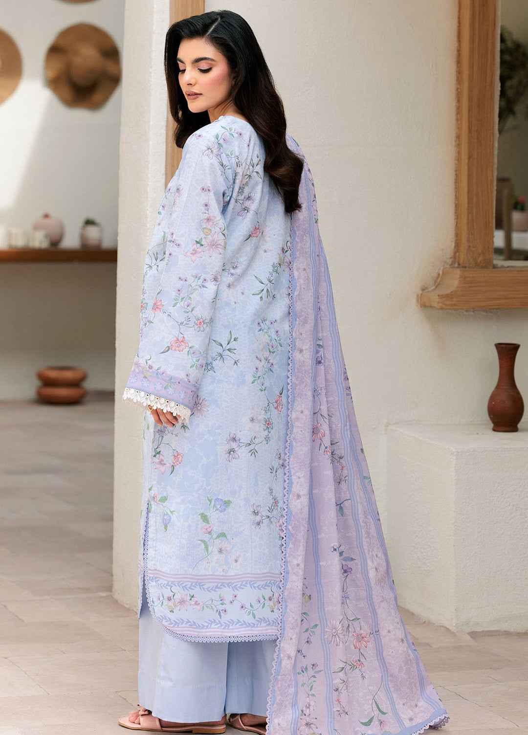 Florent Printed Lawn Suits Unstitched 3 Piece FL25PL FL-6B - Summer Collection