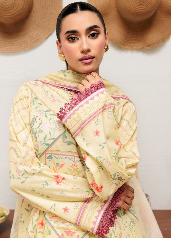 Florent Printed Lawn Suits Unstitched 3 Piece FL25PL FL-7A - Summer Collection