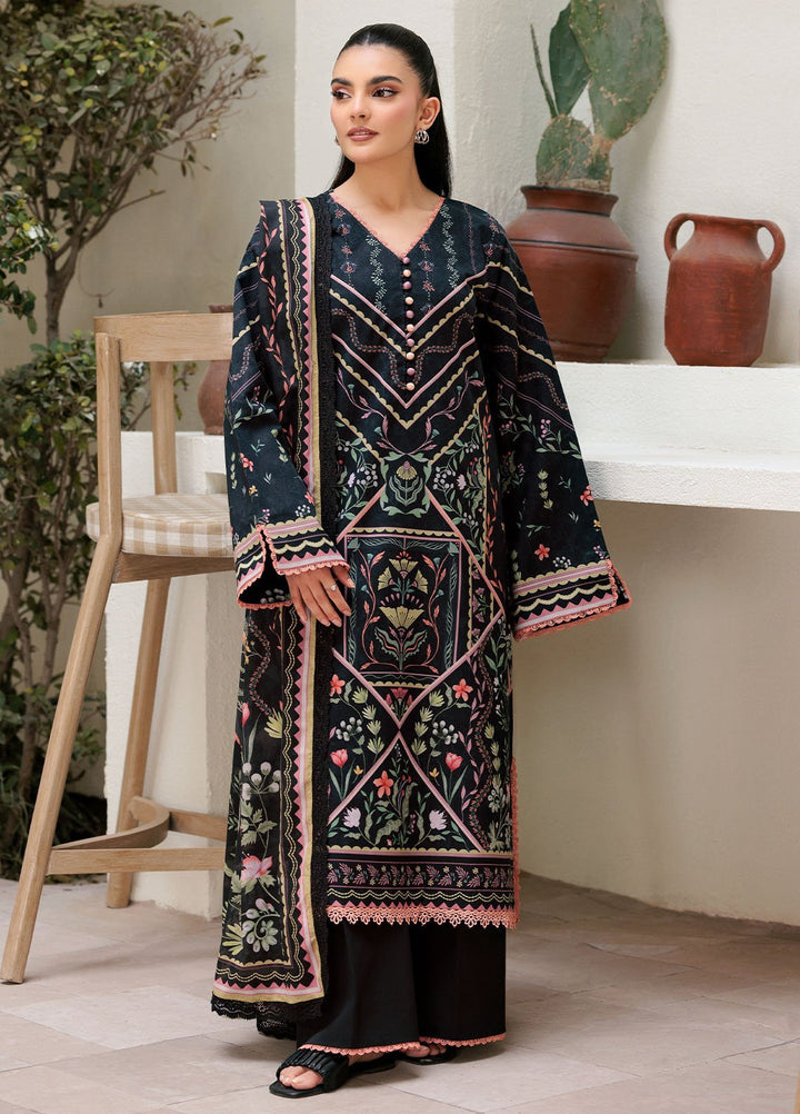 Florent Printed Lawn Suits Unstitched 3 Piece FL25PL FL-7B - Summer Collection