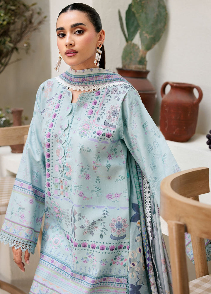 Florent Printed Lawn Suits Unstitched 3 Piece FL25PL FL-8B - Summer Collection