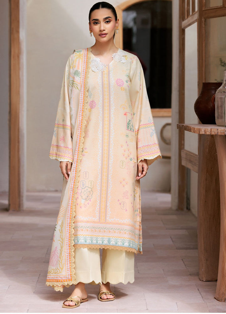 Florent Printed Lawn Suits Unstitched 3 Piece FL25PL FL-9A - Summer Collection