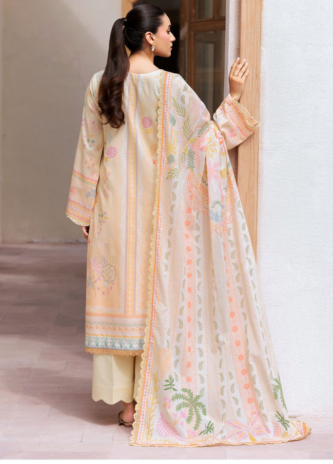 Florent Printed Lawn Suits Unstitched 3 Piece FL25PL FL-9A - Summer Collection