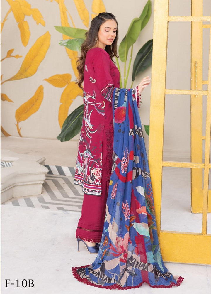 Florent Embroidered Lawn Suits Unstitched 3 Piece FL22S FL-10A - Summer Collection