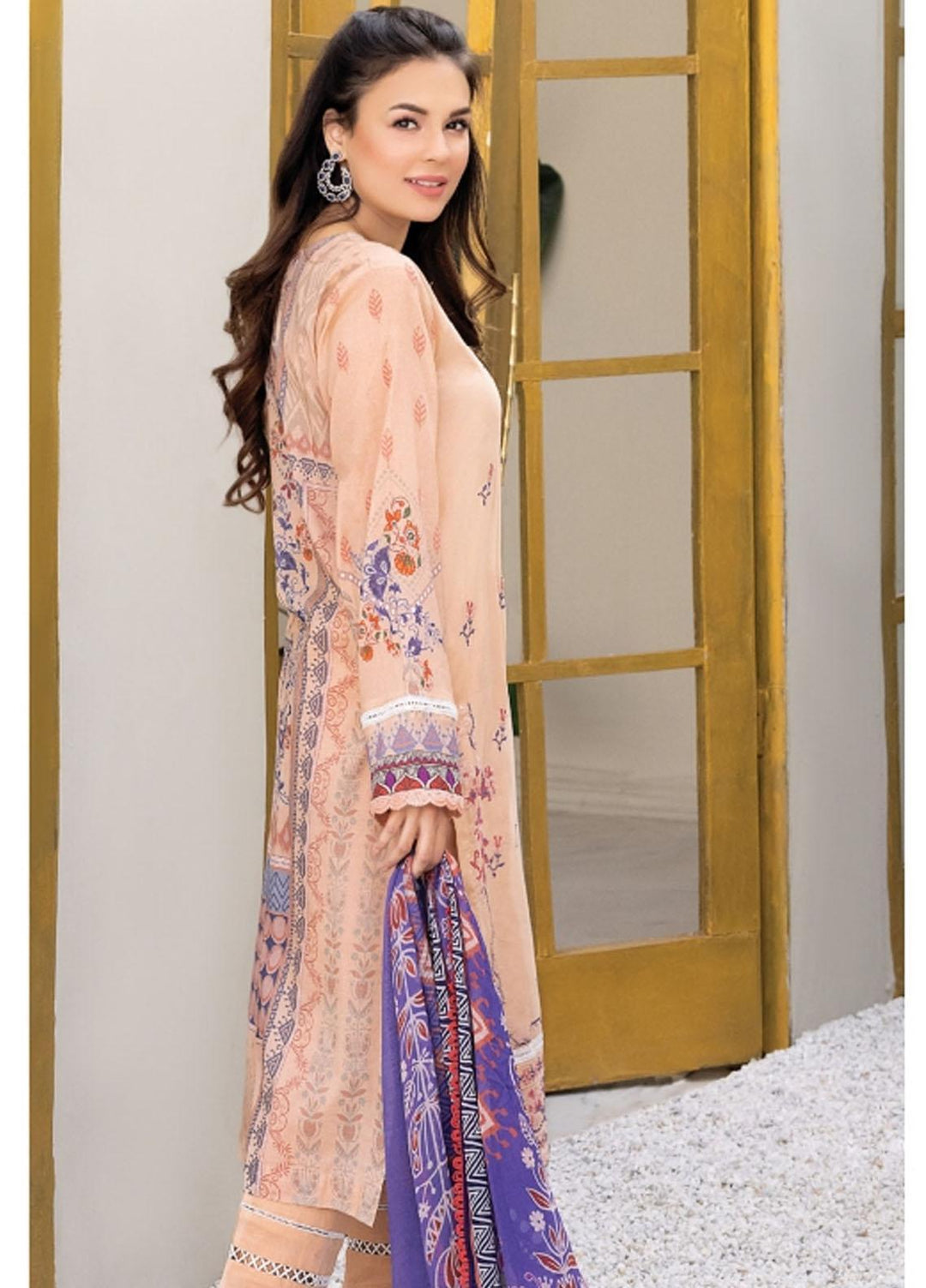 Florent Embroidered Lawn Suits Unstitched 3 Piece FL22S FL-1A - Summer Collection