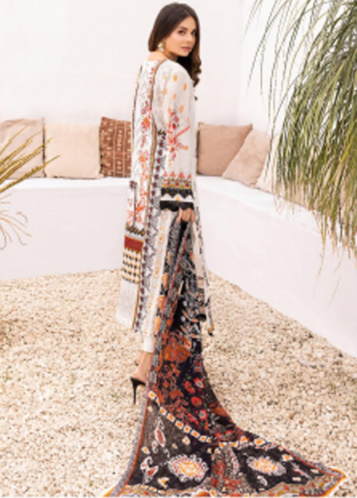 Florent Embroidered Lawn Suits Unstitched 3 Piece FL22S FL-1B - Summer Collection