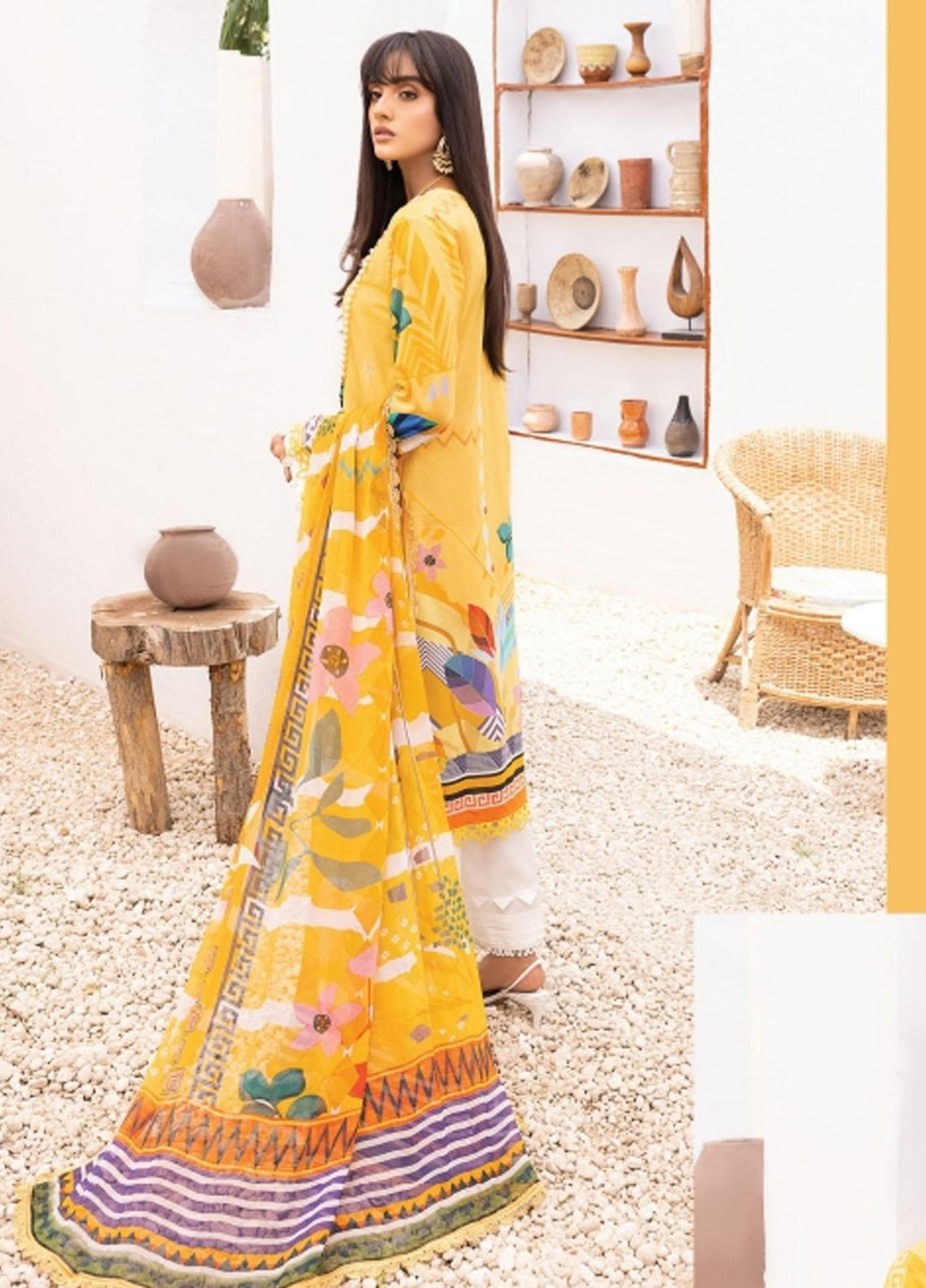 Florent Embroidered Lawn Suits Unstitched 3 Piece FL22S FL-2B - Summer Collection