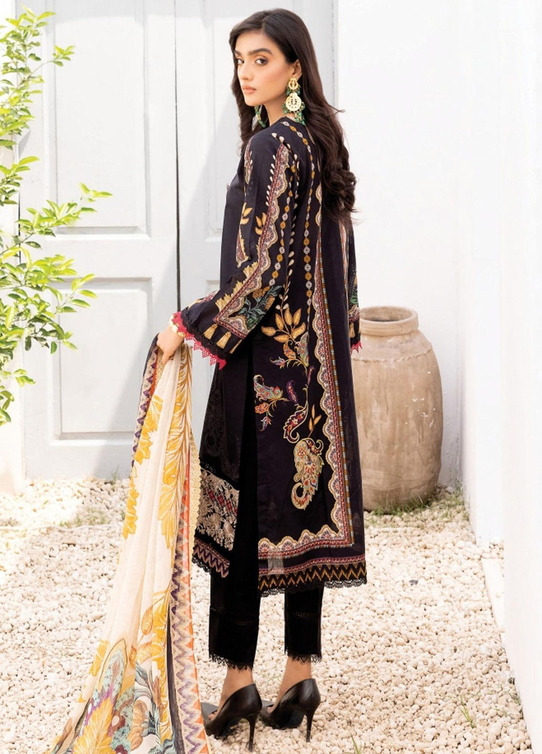 Florent Embroidered Lawn Suits Unstitched 3 Piece FL22S FL-3A - Summer Collection