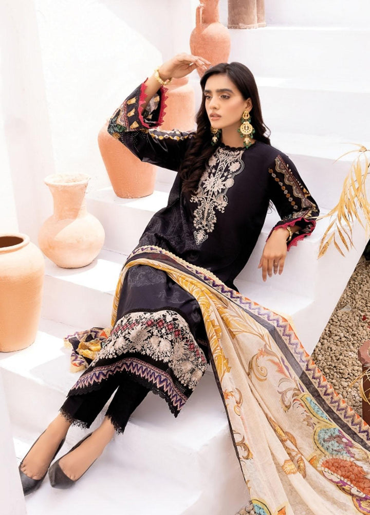 Florent Embroidered Lawn Suits Unstitched 3 Piece FL22S FL-3A - Summer Collection