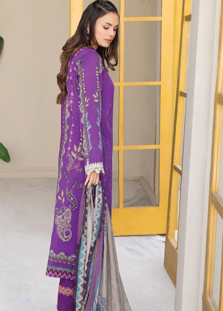 Florent Embroidered Lawn Suits Unstitched 3 Piece FL22S FL-3B - Summer Collection