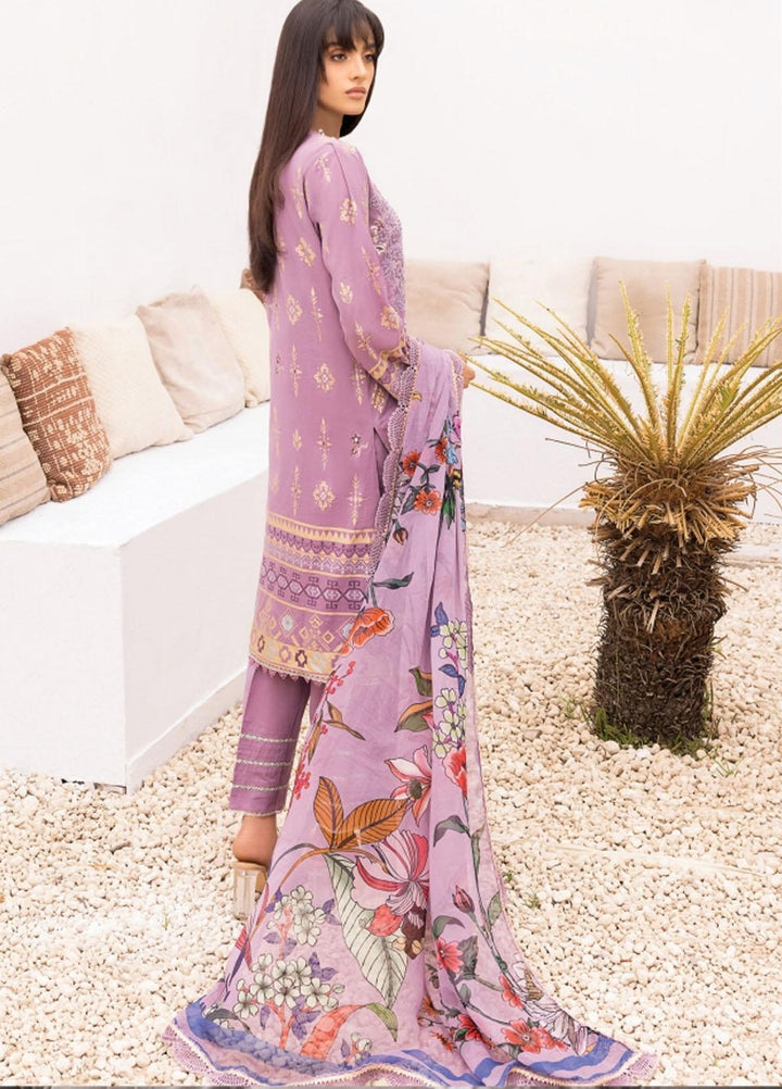 Florent Embroidered Lawn Suits Unstitched 3 Piece FL22S FL-4A - Summer Collection