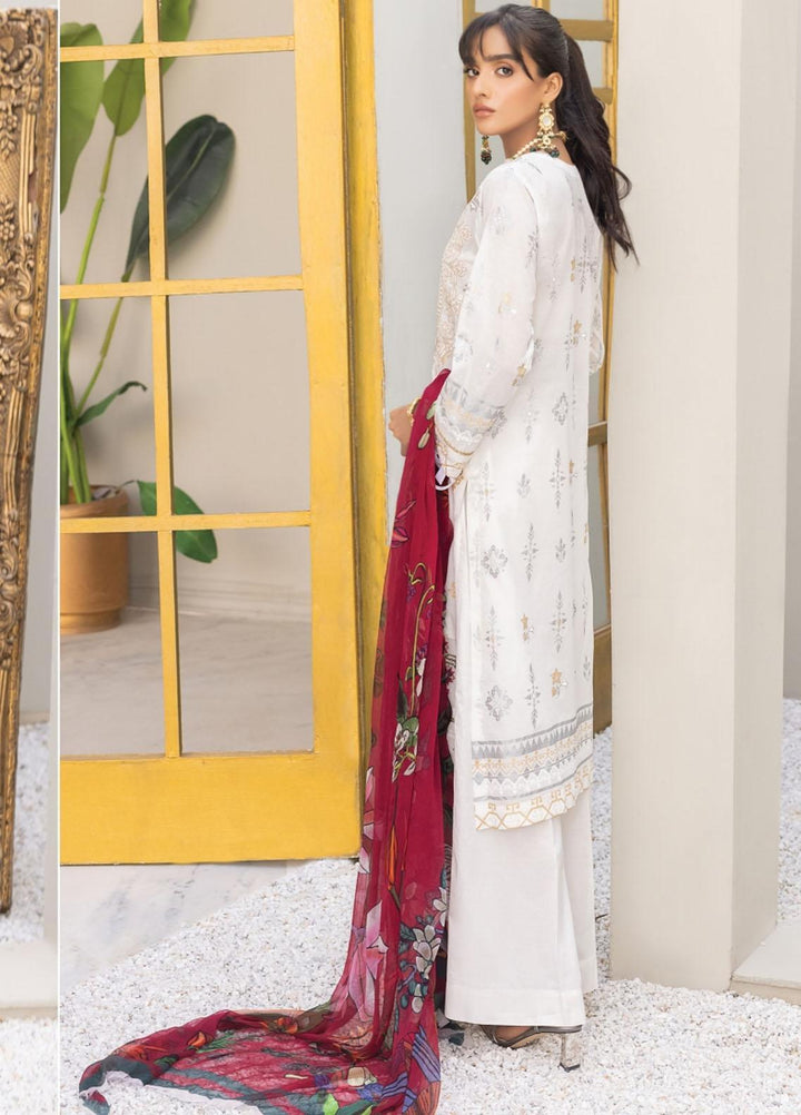 Florent Embroidered Lawn Suits Unstitched 3 Piece FL22S FL-4B - Summer Collection