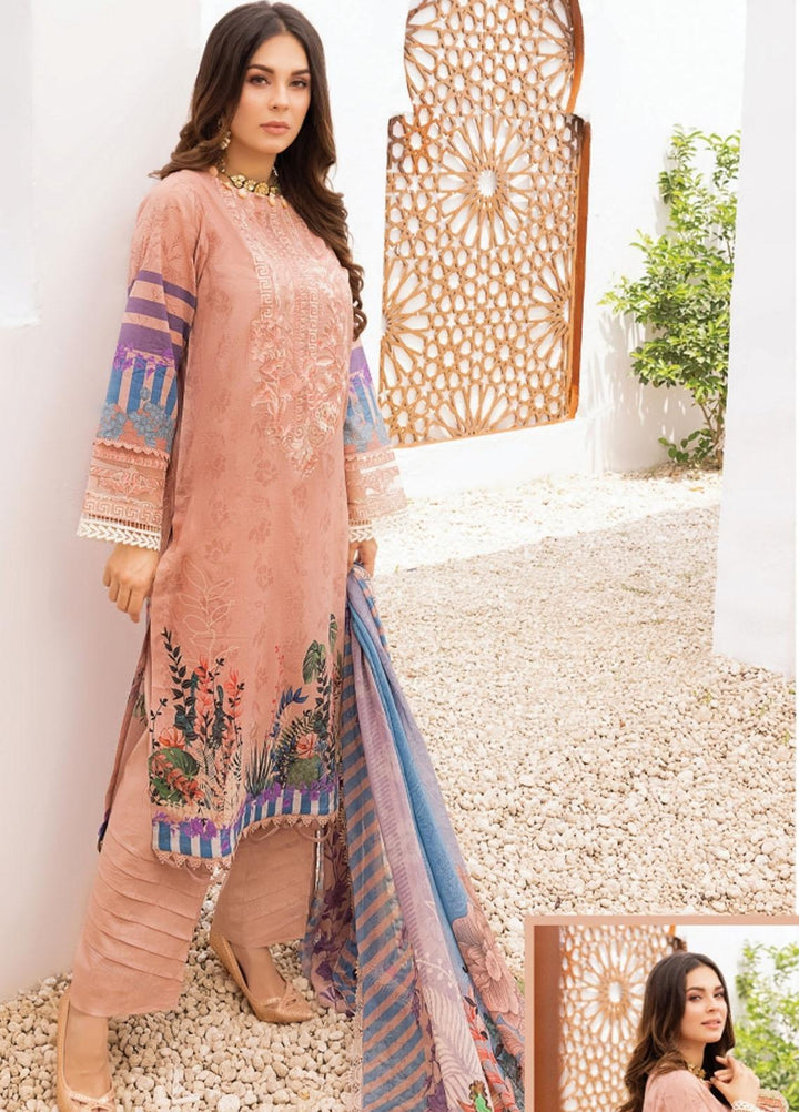 Florent Embroidered Lawn Suits Unstitched 3 Piece FL22S FL-7A - Summer Collection