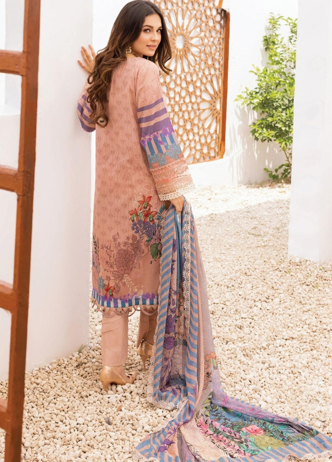 Florent Embroidered Lawn Suits Unstitched 3 Piece FL22S FL-7A - Summer Collection