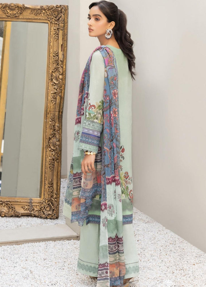 Florent Embroidered Lawn Suits Unstitched 3 Piece FL22S FL-9B - Summer Collection
