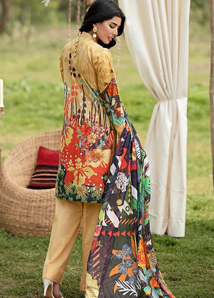 Florent Embroidered Lawn Suits Unstitched 3 Piece F21SV FL-06 - Summer Collection