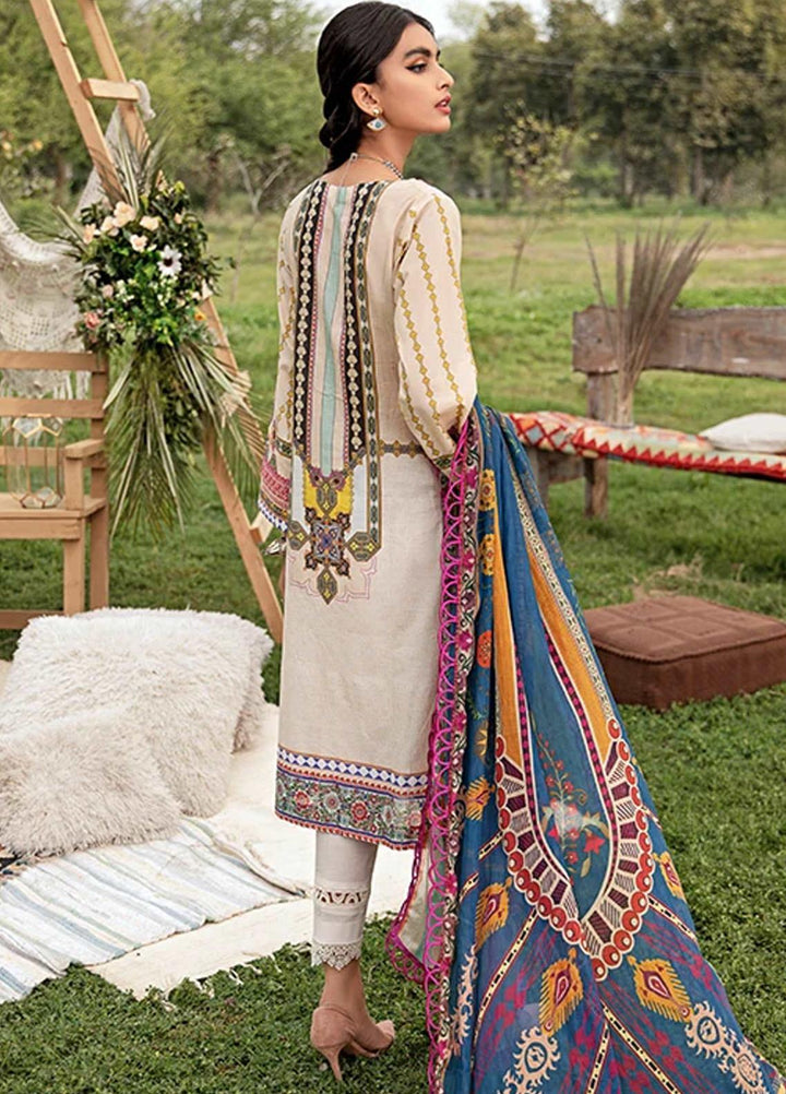 Florent Embroidered Lawn Suits Unstitched 3 Piece F21SV FL-11 - Summer Collection