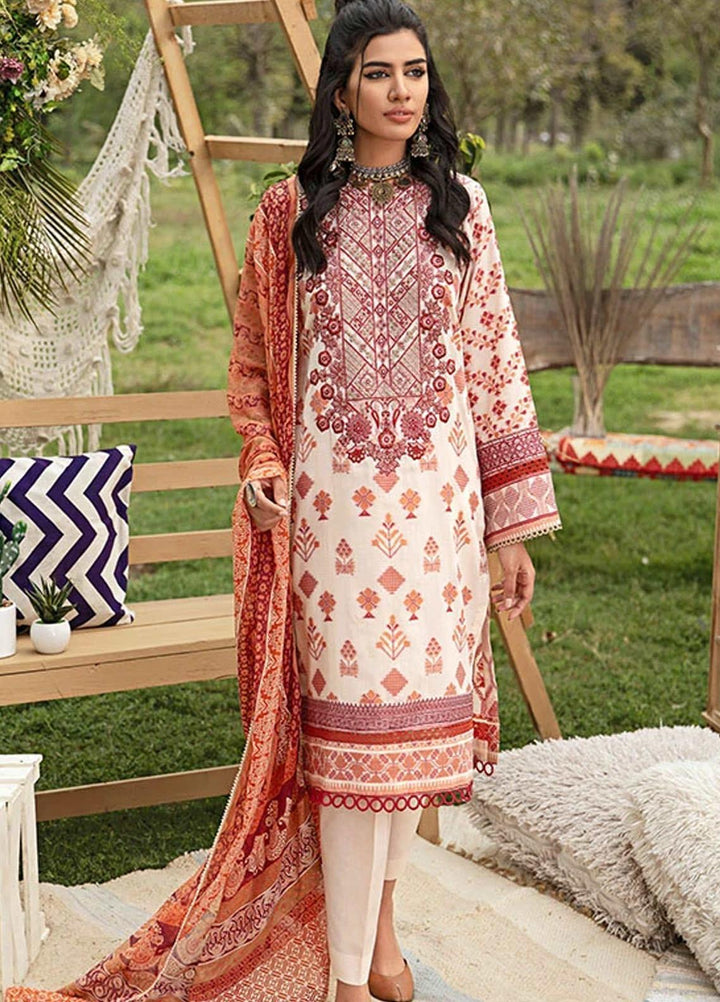 Florent Embroidered Jacquard Suits Unstitched 3 Piece F21SV FL-12 - Summer Collection
