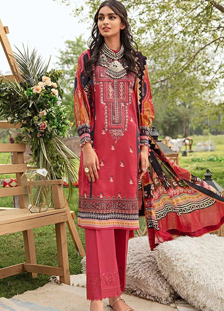 Florent Embroidered Lawn Suits Unstitched 3 Piece F21SV FL-13 - Summer Collection
