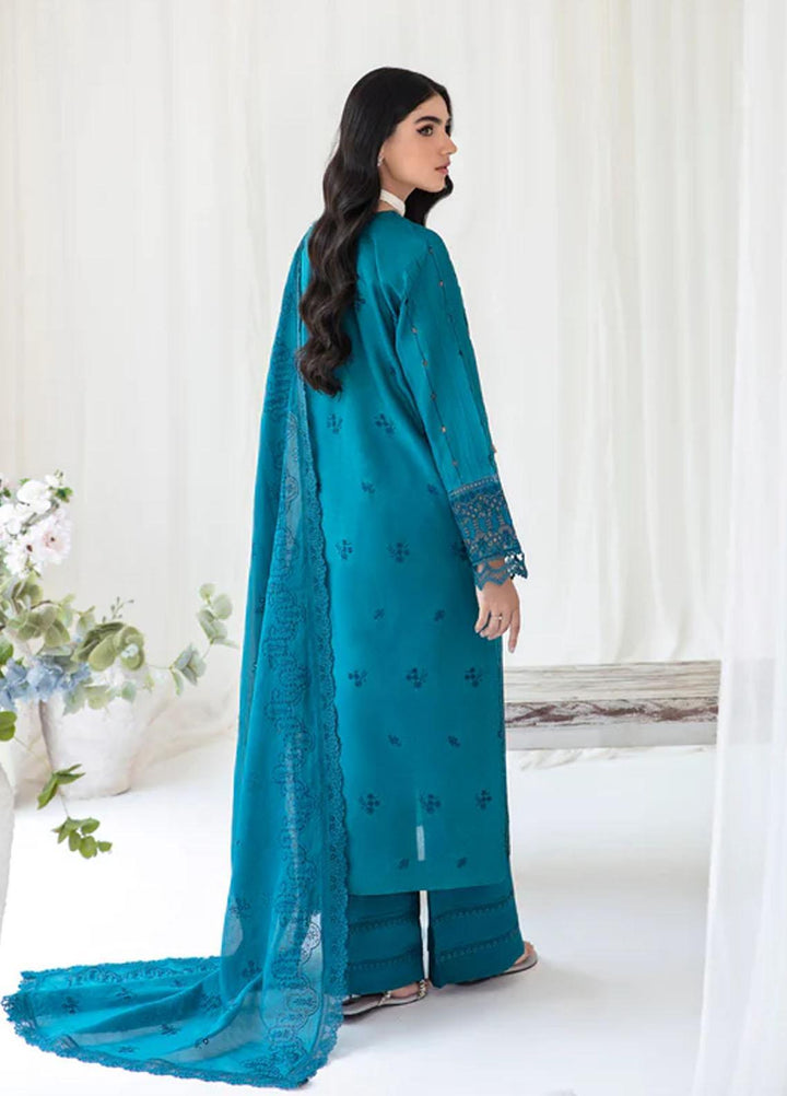 Florent Embroidered Chikankari Suits Unstitched 3 Piece FL23LC FL-1A - Eid Collection