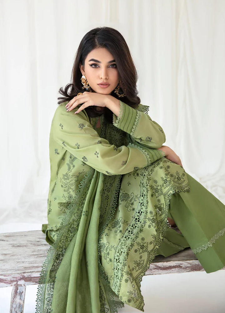 Florent Embroidered Chikankari Suits Unstitched 3 Piece FL23LC FL-2A - Eid Collection