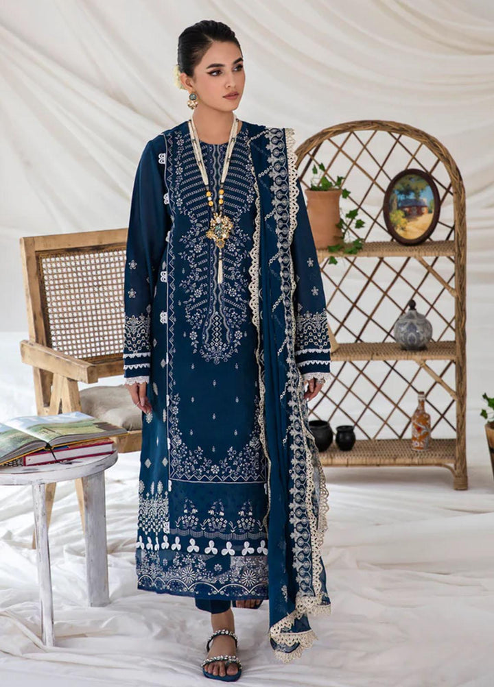 Florent Embroidered Chikankari Suits Unstitched 3 Piece FL23LC FL-4B - Eid Collection