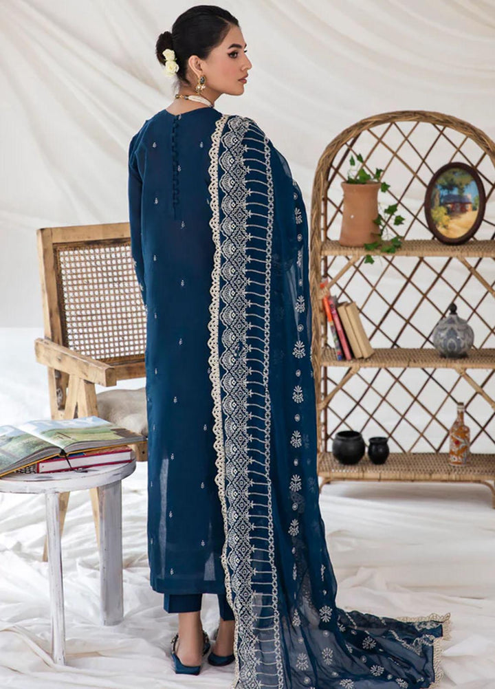 Florent Embroidered Chikankari Suits Unstitched 3 Piece FL23LC FL-4B - Eid Collection