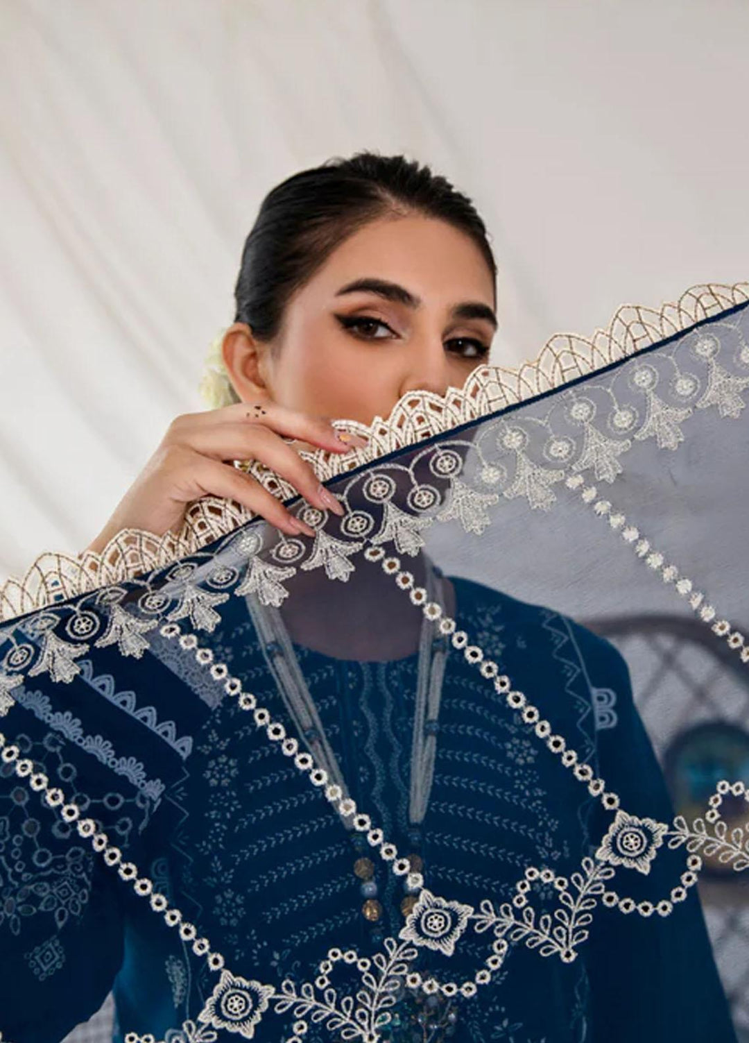 Florent Embroidered Chikankari Suits Unstitched 3 Piece FL23LC FL-4B - Eid Collection