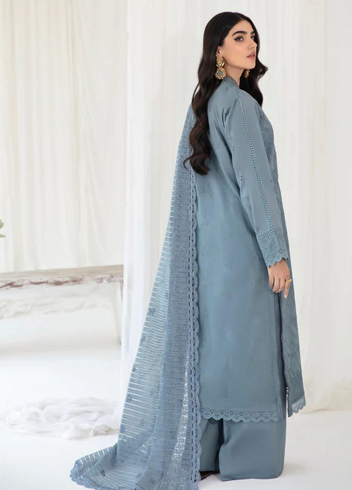 Florent Embroidered Chikankari Suits Unstitched 3 Piece FL23LC FL-5A - Eid Collection